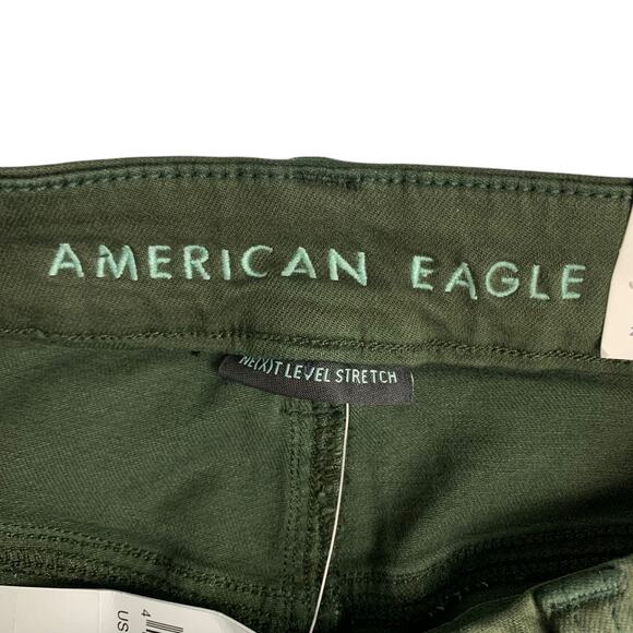 New American Eagle Jeans Curvy Super Hi Rise Jeggings Green Camo Women's 6 - Picture 8 of 11